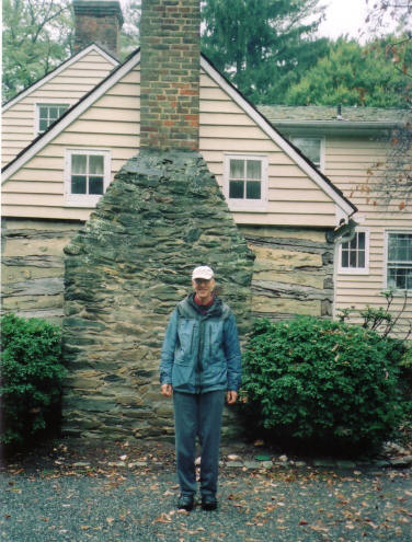 Drinking Gourd author in front of the Riley House, MD